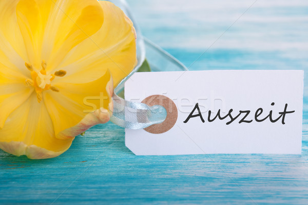 Label with Auszeit Stock photo © Nelosa