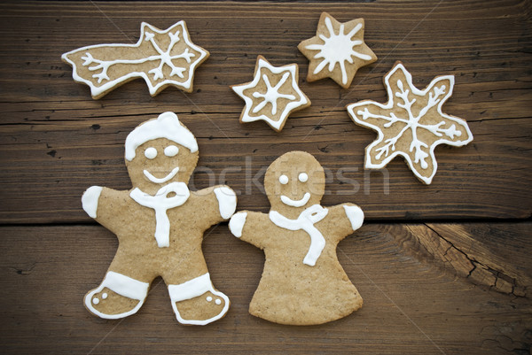 Happy Ginger Bread Couple with Stars Stock photo © Nelosa