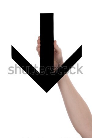 Hands Holding a Black Arrow Stock photo © Nelosa