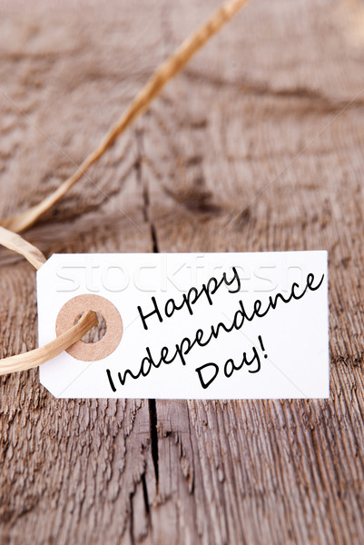 Stock photo: White Label with Happy Independence Day