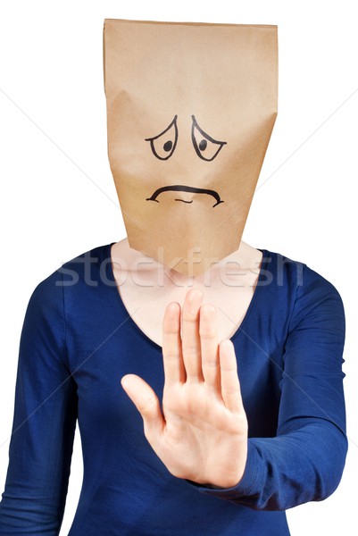 Stock photo: person saying nay