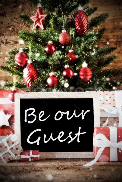 Christmas Tree With Be Our Guest Stock photo © Nelosa