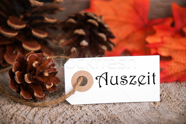 ősz címke őszi szó textúra fa Stock fotó © Nelosa