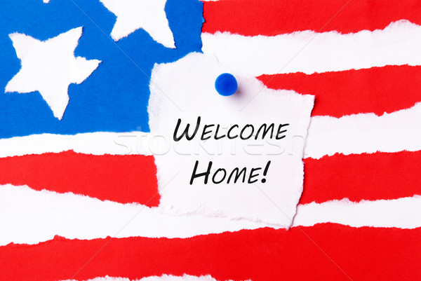 Welcome Home Note Stock photo © Nelosa