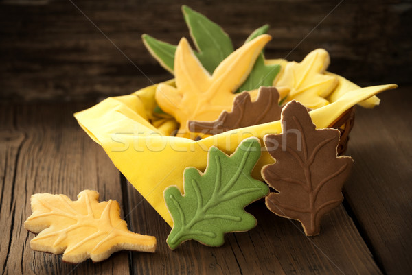 Fall Cookies on Wood Stock photo © Nelosa
