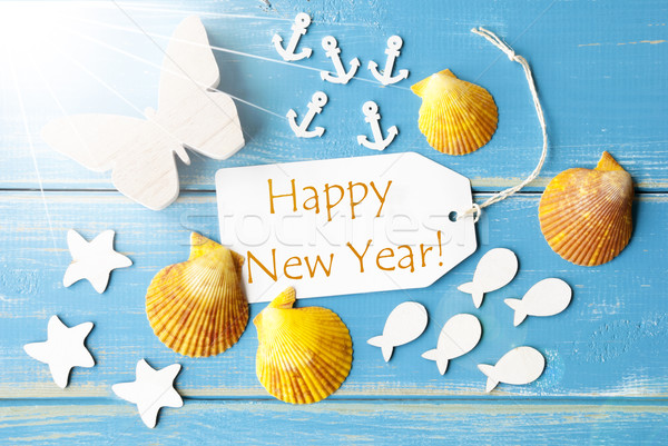 Sunny Summer Greeting Card With Text Happy New Year Stock photo © Nelosa