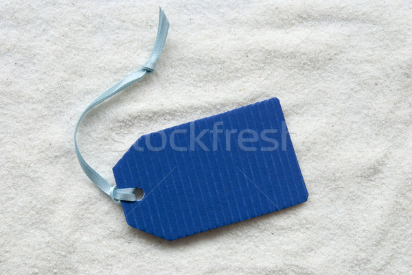 Copy Space On Blue Empty Label Sand Background Stock photo © Nelosa