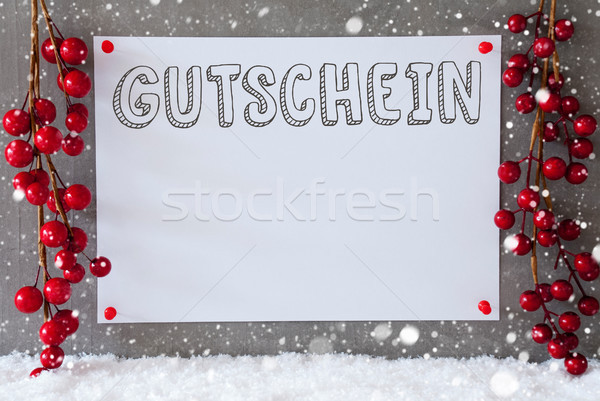 Stockfoto: Label · sneeuwvlokken · christmas · decoratie · bon · tekst