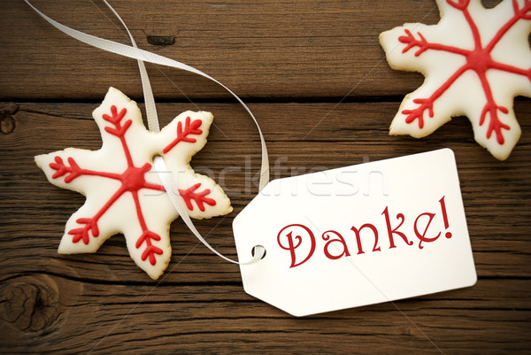 Christmas Star Cookies with Danke Stock photo © Nelosa