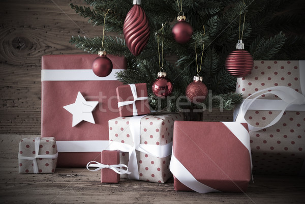 Stok fotoğraf: Nostaljik · noel · ağacı · hediyeler · hediyeler