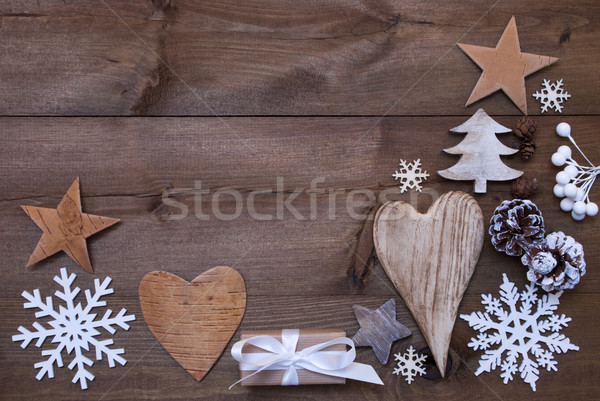 Many Christmas Decoration,Heart,Snowflakes,Tree,Present,Gift Stock photo © Nelosa