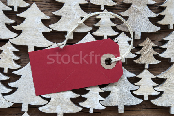 Red Christmas Label With Copy Space Stock photo © Nelosa