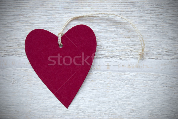 Red Heart Label With Copy Space Frame Stock photo © Nelosa
