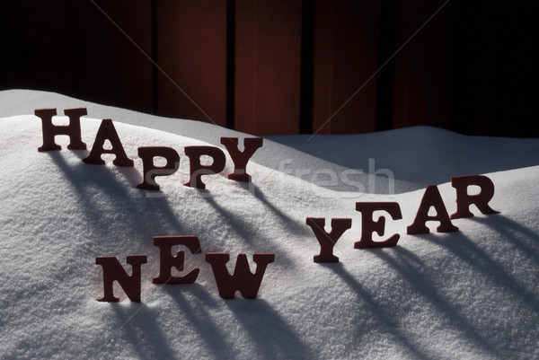 Neve buon anno rosso lettere bianco Foto d'archivio © Nelosa
