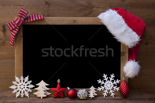Noel tahta şapka kırmızı döngü Stok fotoğraf © Nelosa