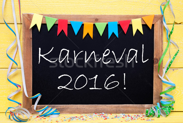 Stockfoto: Schoolbord · partij · decoratie · tekst · 2016 · carnaval