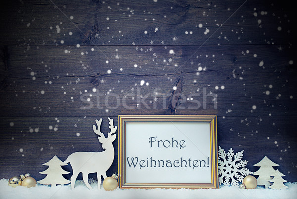 Foto stock: Vintage · tarjeta · alegre · Navidad