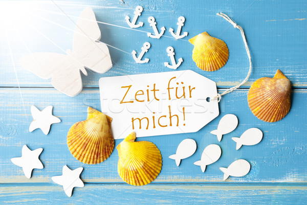 Summer Greeting Card With Zeit Fuer Mich Means My Time Stock photo © Nelosa