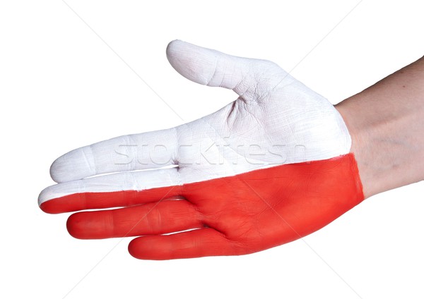 Stock photo: hand with polish hand