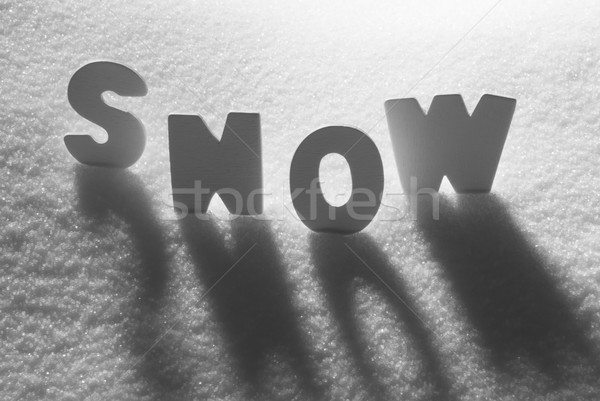 White Word Snow Stock photo © Nelosa