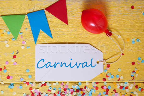 Party Label With Balloon, Text Carnival Stock photo © Nelosa