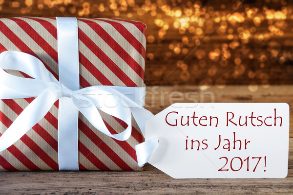 Atmospheric Christmas Gift Guten Rutsch 2017 Means New Year Stock photo © Nelosa