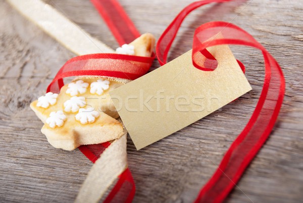 christmas background with empty label Stock photo © Nelosa