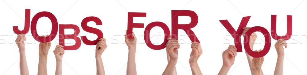 Hands Holding Red Word Jobs For You  Stock photo © Nelosa