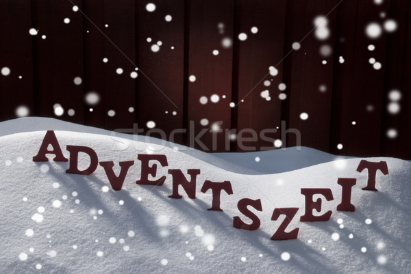 Adventszeit Mean Christmas Time On Snow Snowflakes Stock photo © Nelosa