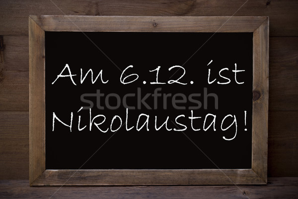 Chalkboard With Nikolaustag Means Nicholas Day Stock photo © Nelosa