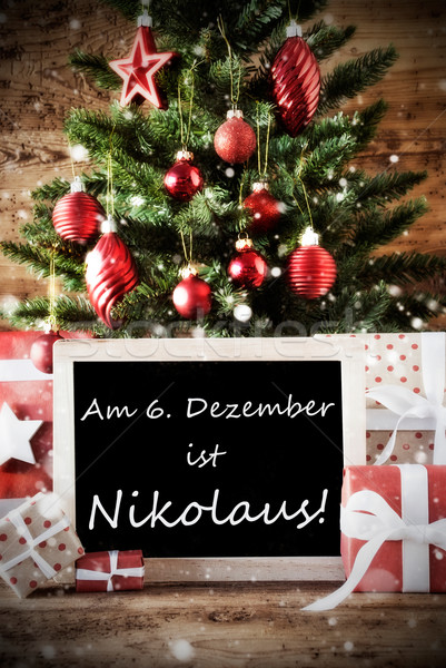 Christmas Tree With Nikolaustag Means Nicholas Day Stock photo © Nelosa