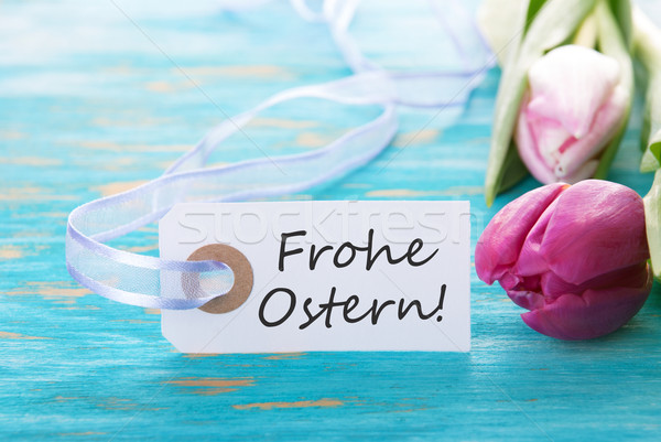 Banner with Frohe Ostern Stock photo © Nelosa