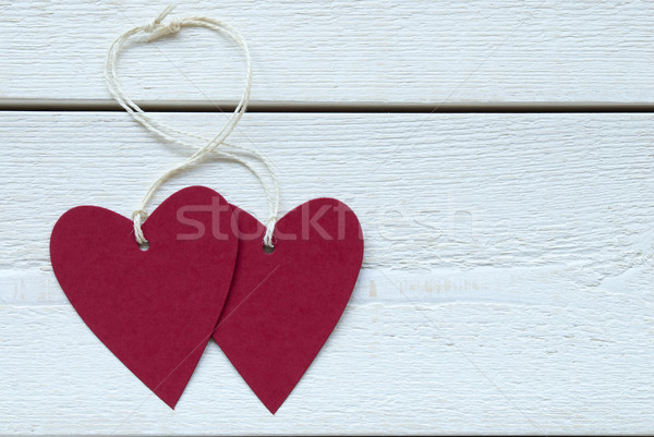 Two Hearts Label With Copy Space Stock photo © Nelosa