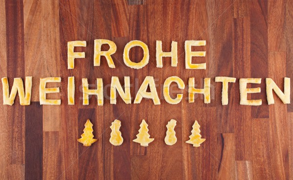 Frohe Weihnachten with cookies Stock photo © Nelosa