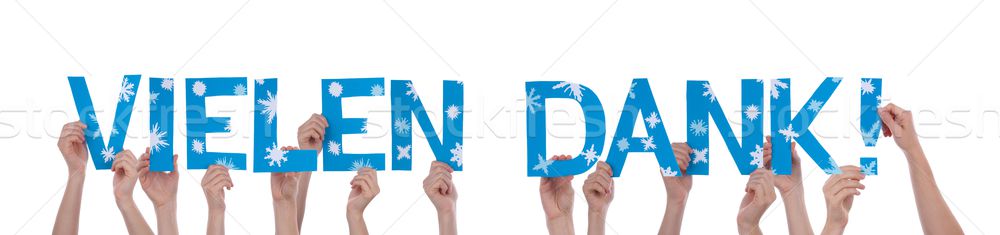 People Holding Vielen Dank Stock photo © Nelosa