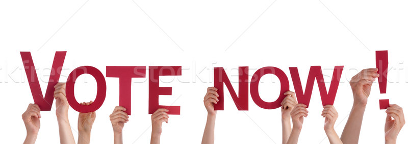 People Holding Vote Now Stock photo © Nelosa