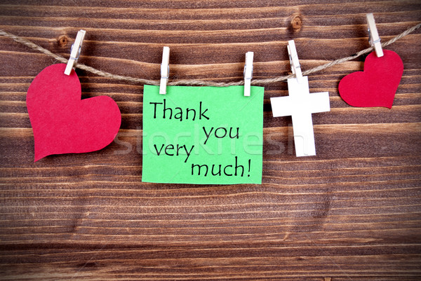 Green Tag with Thank you very much Stock photo © Nelosa