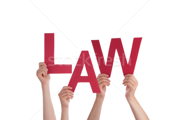 Stock photo: Hands Holding Law