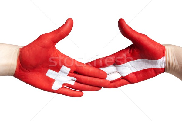swiss-austrian handshake Stock photo © Nelosa