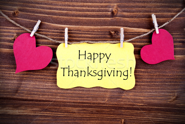 Happy Thanksgiving on a Yellow Tag Stock photo © Nelosa