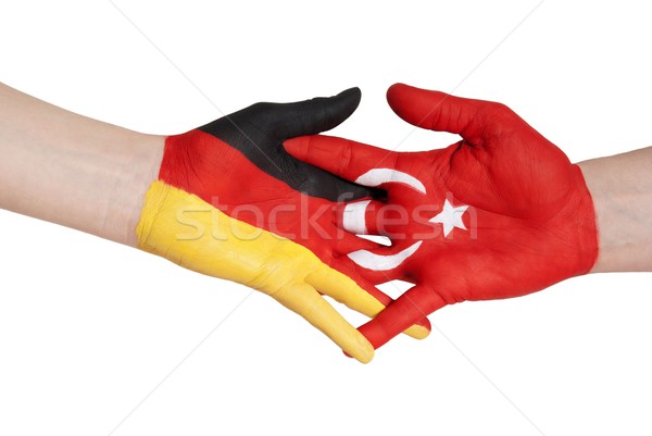 handshake between turkey and germany Stock photo © Nelosa
