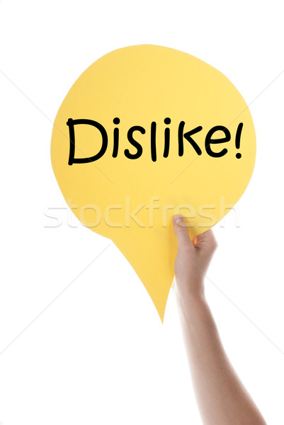 Yellow Speech Balloon With Dislike Stock photo © Nelosa