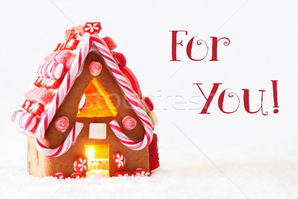 Gingerbread House, White Background, Text For You Stock photo © Nelosa