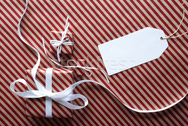 Stock photo: Two Gifts With Label, Copy Space