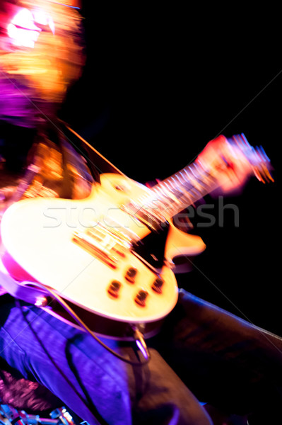 Rock guitariste résumé or guitare Photo stock © nelsonart