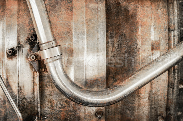 Grunge pijpen effect industriële metaal abstract Stockfoto © nelsonart