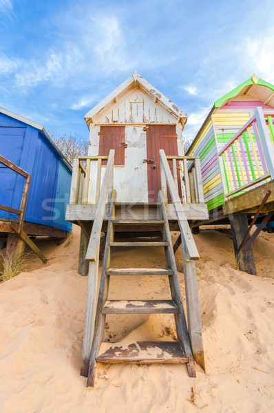 weathered beach hut Stock photo © nelsonart