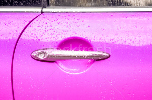 Auto Tür Hebel rosa Fahrzeug Panel Stock foto © nelsonart