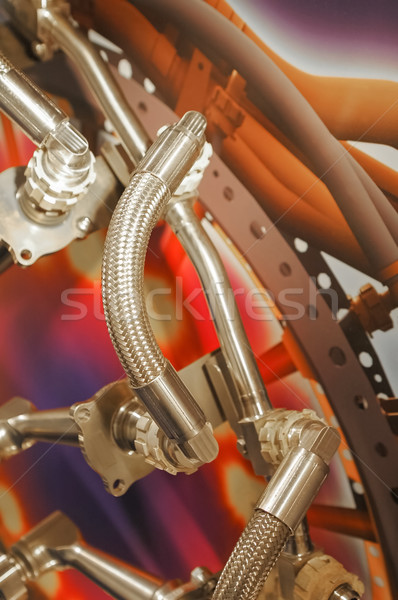 Hydraulische Rohre benutzt Luftfahrt Industrie Technologie Stock foto © nelsonart
