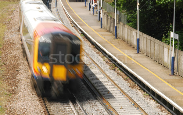 Stock photo: speeding train